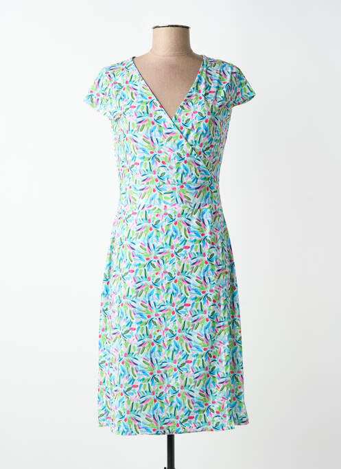 Rochie midi imprimeu fantezie mâneci scurte albastru TELMAIL femme