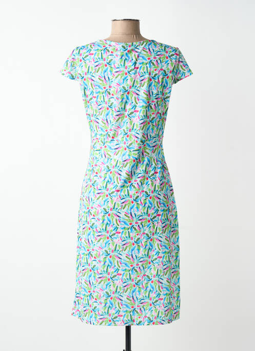 Rochie midi imprimeu fantezie mâneci scurte albastru TELMAIL femme