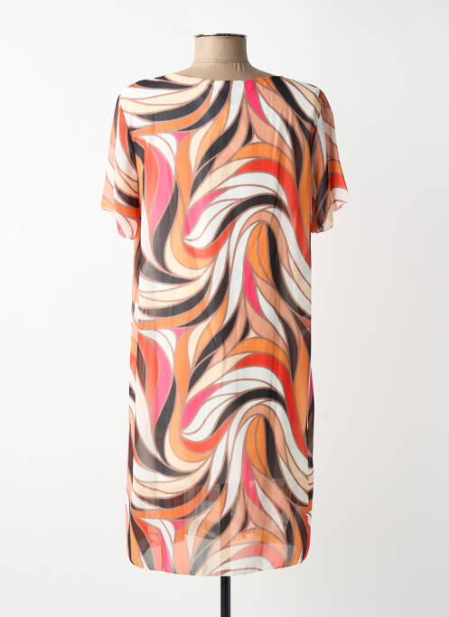 Rochie scurtă mâneci scurte mâneci scurte portocaliu COULEURS DU TEMPS femme