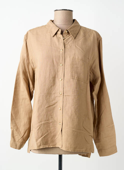 Cămașă croială cambrată mâneci lungi maro BRANDTEX femme