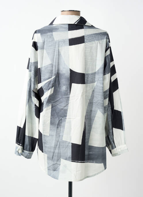 Tunică mâneci lungi imprimeu fantezie gri MARIA BELLENTANI femme