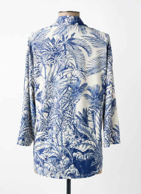 Cămașă croială cambrată mâneci 3/4 albastru K-DESIGN femme