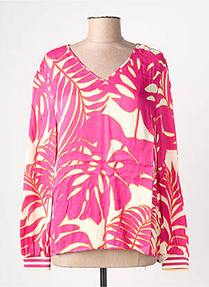 Tricou imprimeu fantezie mâneci lungi roz OUI femme