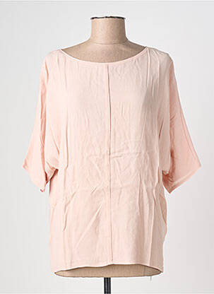 Top guler rotund mâneci 3/4 roz OUI femme