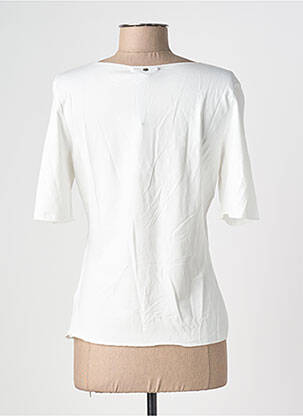 Tricou elasticitate mâneci scurte alb OUI femeie