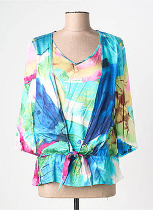 Top imprimeu fantezie mâneci 3/4 albastru GREGORY PAT femme