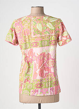 Tricou imprimeu fantezie mâneci scurte roz AGATHE & LOUISE femeie