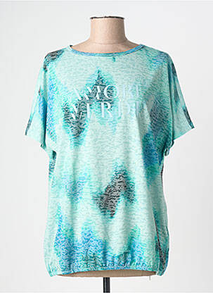 Tricou imprimeu fantezie mâneci scurte verde CECIL femme