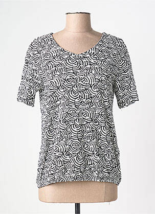 Tricou imprimeu fantezie mâneci scurte alb BRANDTEX femme