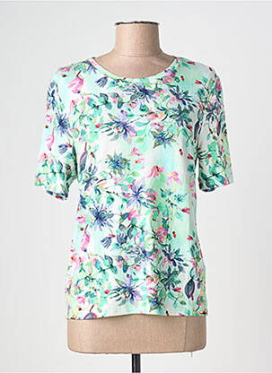 Tricou imprimeu fantezie mâneci scurte verde JOY OF LIFE femme