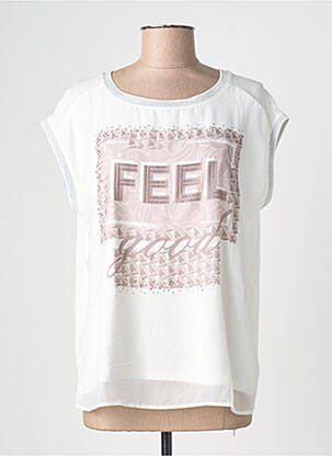 Top imprimeu fantezie mâneci scurte alb BETTY BARCLAY femme