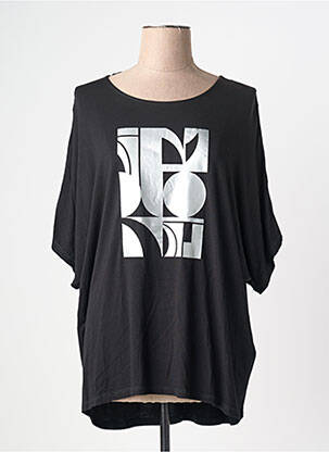 Tricou mâneci 3/4 mâneci 3/4 negru CISO femme