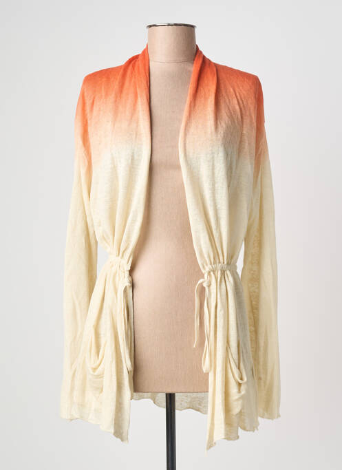 Vestă cu mâneci lungi croială cambrată portocaliu A.POIL femme