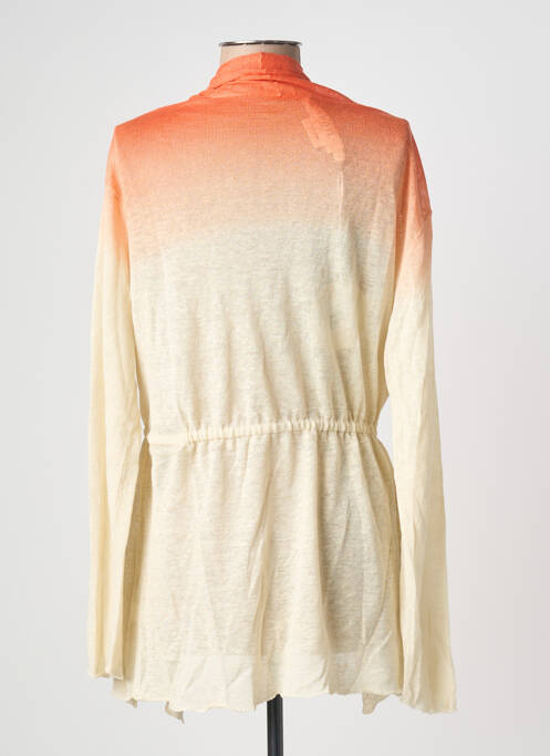 Vestă cu mâneci lungi croială cambrată portocaliu A.POIL femme