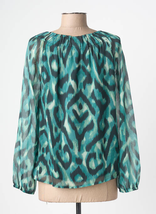 Bluză imprimeu fantezie mâneci lungi verde STREET ONE femme