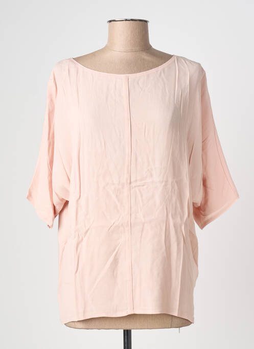 Top guler rotund mâneci 3/4 roz OUI femme