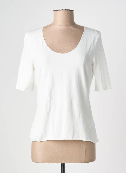 Tricou elasticitate mâneci scurte alb OUI femme