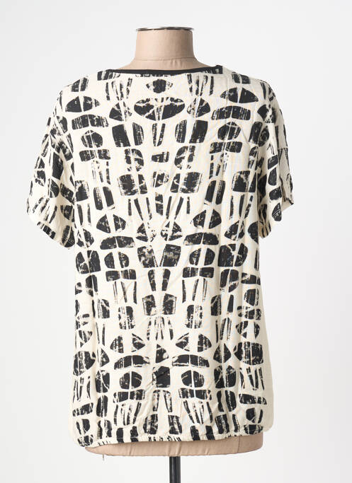 Tricou imprimeu fantezie mâneci scurte bej KALISSON femme