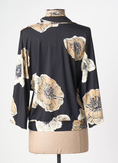 Top elasticitate mâneci lungi negru K-DESIGN femme