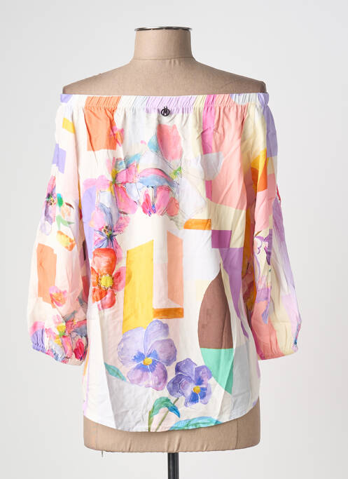 Top imprimeu fantezie mâneci lungi alb MALOKA femme