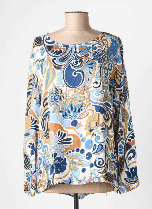 Tricou imprimeu fantezie mâneci lungi albastru VLT'S BY VALENTINA'S femme