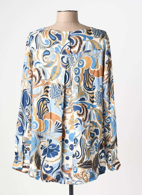 Tricou imprimeu fantezie mâneci lungi albastru VLT'S BY VALENTINA'S femme