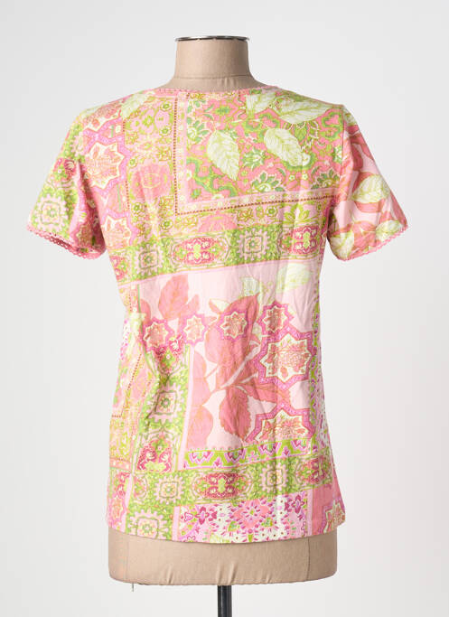 Tricou imprimeu fantezie mâneci scurte roz AGATHE & LOUISE femme