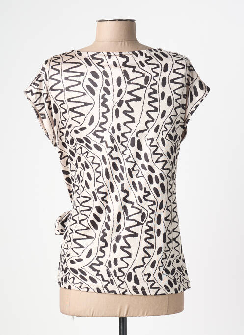 Tricou imprimeu fantezie mâneci scurte bej BARILOCHE femme