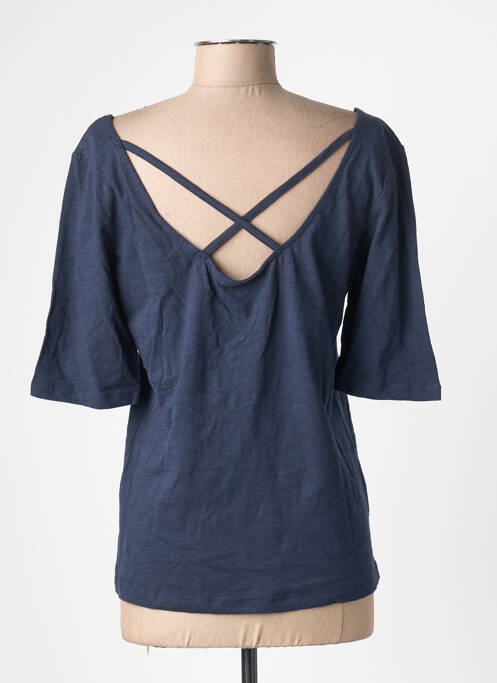 Tricou croială cambrată mâneci scurte albastru ÉTYMOLOGIE femme