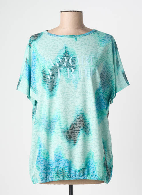 Tricou imprimeu fantezie mâneci scurte verde CECIL femme