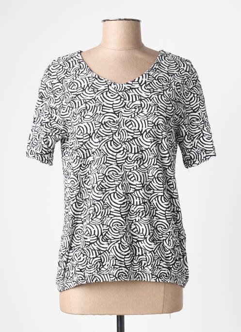 Tricou imprimeu fantezie mâneci scurte alb BRANDTEX femme