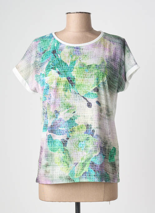 Tricou imprimeu fantezie mâneci scurte verde JOY OF LIFE femme