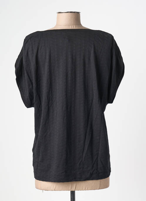 Tricou croială dreaptă mâneci scurte negru JULIE GUERLANDE femme