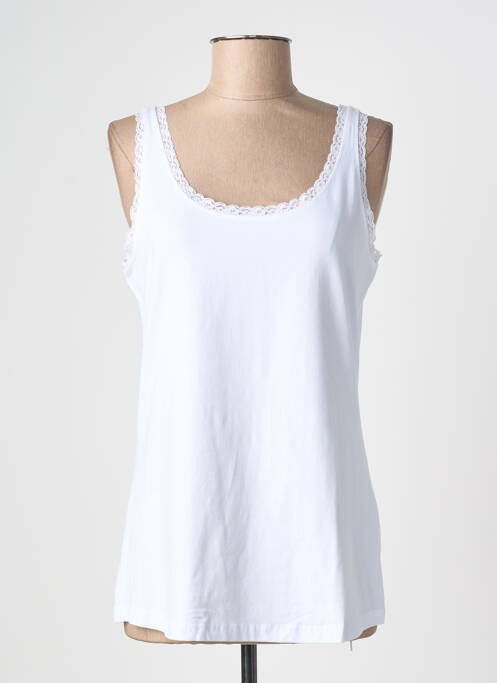 Maiou elasticitate fără mâneci alb CISO femme