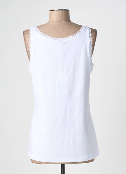 Maiou elasticitate fără mâneci alb CISO femme