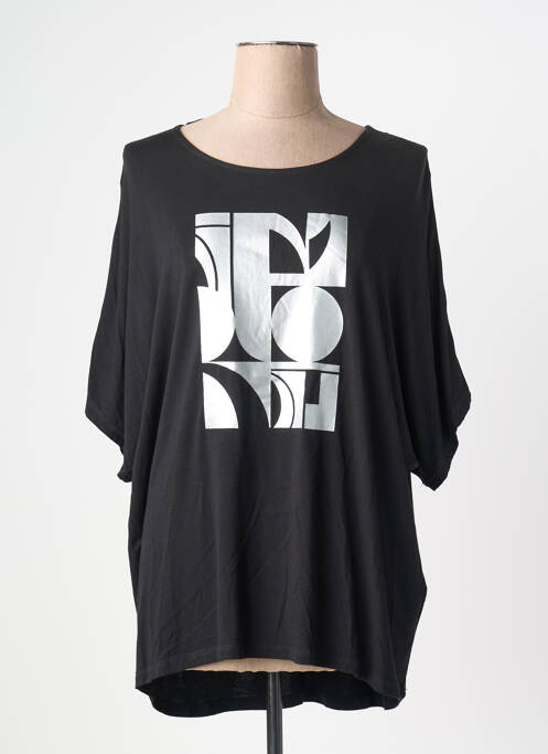 Tricou mâneci 3/4 mâneci 3/4 negru CISO femme