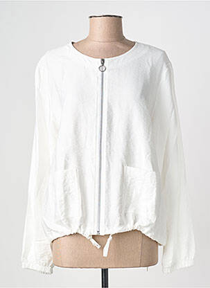 Jachete casual guler rotund alb JOY OF LIFE femme