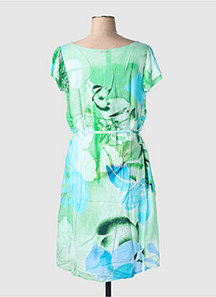 Rochie midi imprimeu fantezie mâneci scurte verde AGATHE & LOUISE femeie