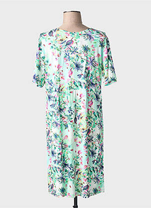 Rochie midi imprimeu floral mâneci scurte verde JOY OF LIFE femeie