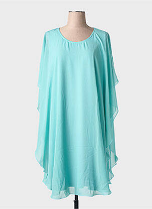 Rochie midi croială fluidă mâneci 3/4 verde GREGORY PAT femeie