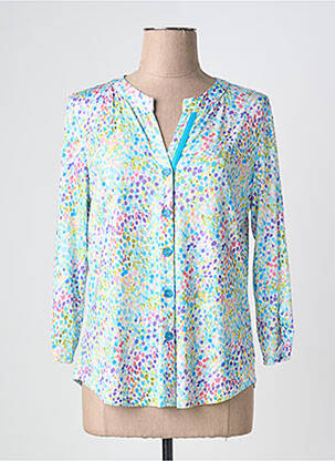 Cămașă croială cambrată mâneci 3/4 albastru TINTA STYLE femme