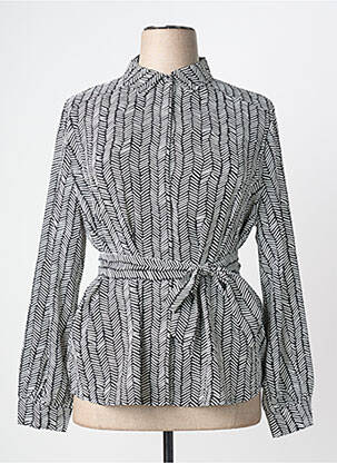 Cămașă croială cambrată mâneci lungi negru MARBLE femme