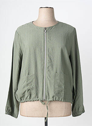 Jachete casual guler rotund verde JOY OF LIFE femeie