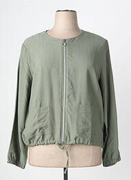 Jachete casual guler rotund verde JOY OF LIFE femme