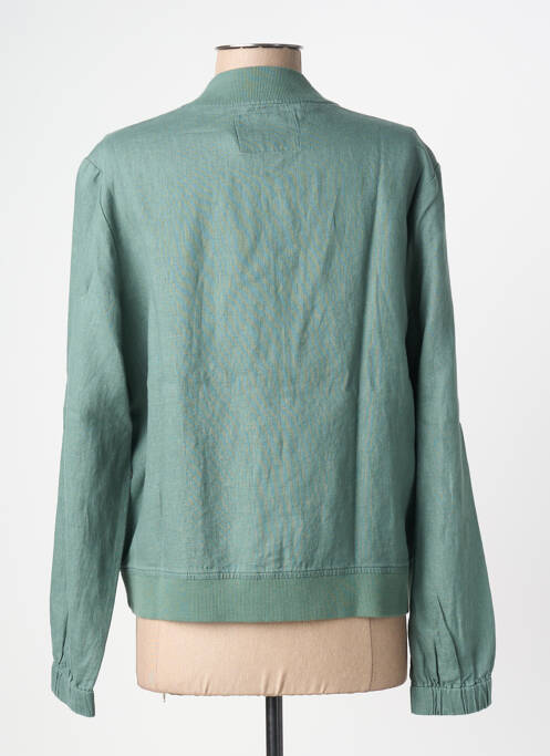 Geacă guler în v verde CECIL femme