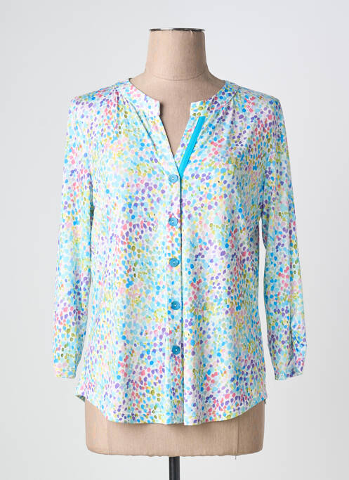 Cămașă croială cambrată mâneci 3/4 albastru TINTA STYLE femme