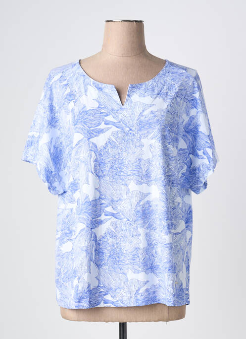 Tricou croială dreaptă mâneci scurte albastru AGATHE & LOUISE femme