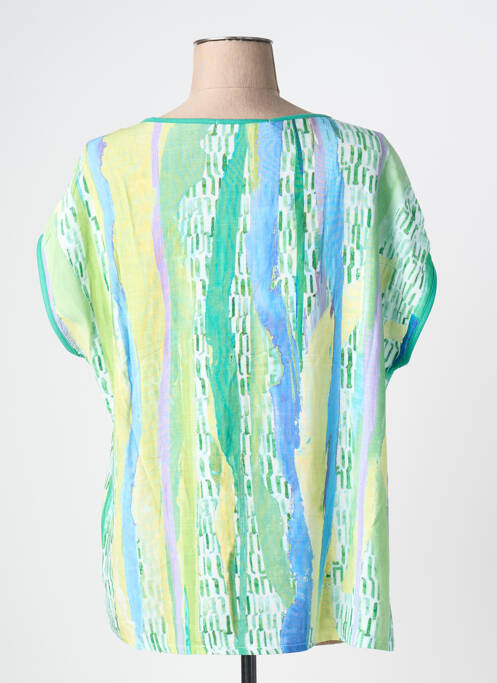 Tricou croială dreaptă mâneci scurte verde KALISSON femme