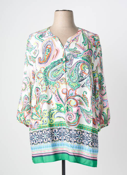 Tunică mâneci lungi închidere cu nasturi pe față verde BARBARA LEBEK femme