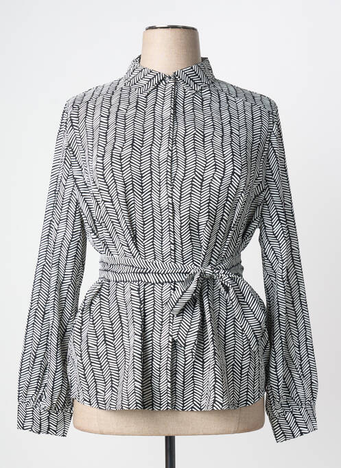 Cămașă croială cambrată mâneci lungi negru MARBLE femme